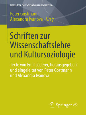 cover image of Schriften zur Wissenschaftslehre und Kultursoziologie